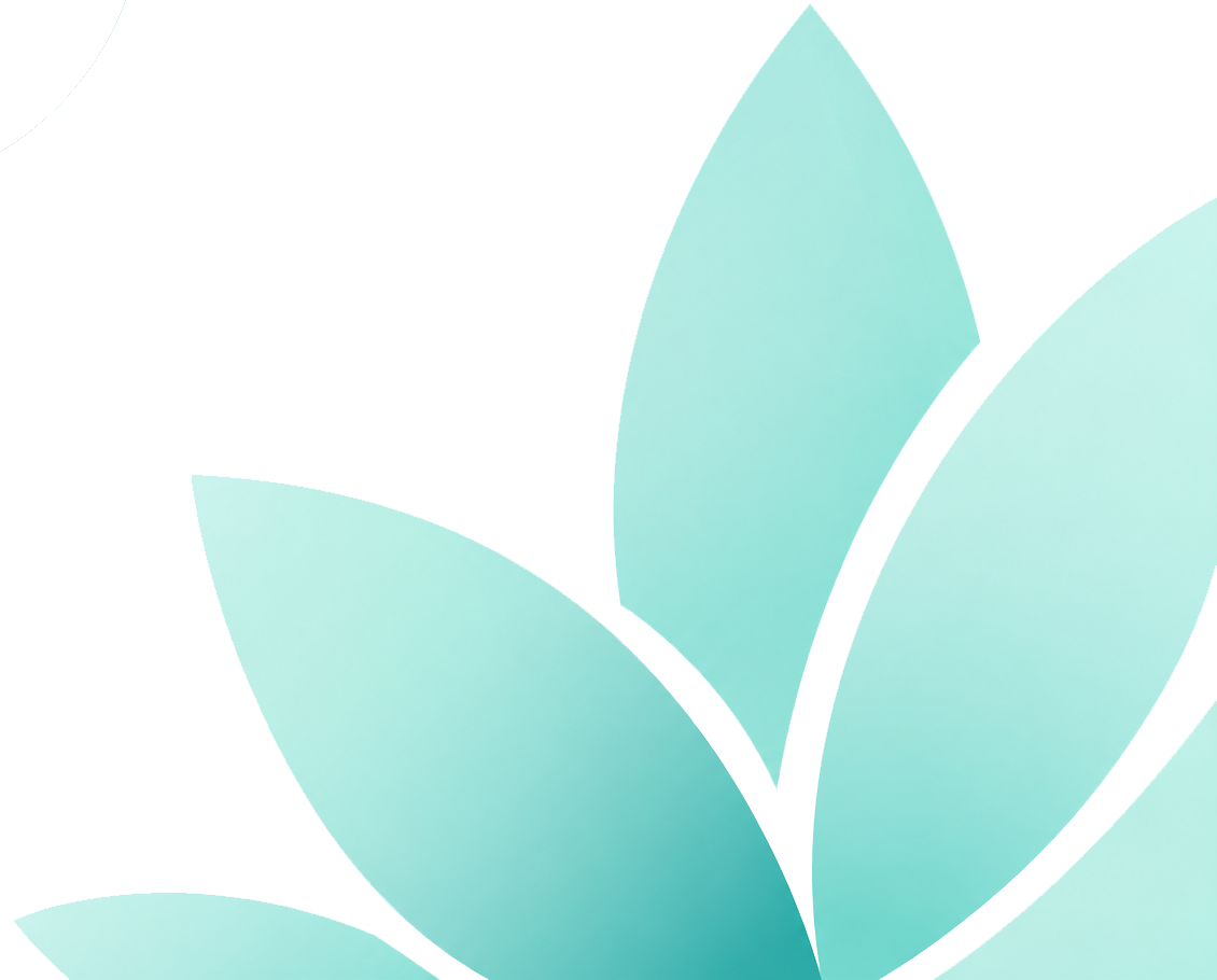 Blue decorative leaf